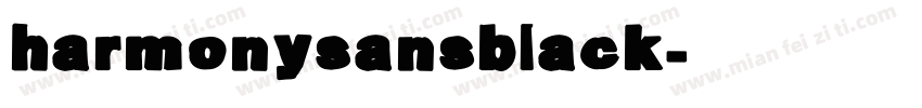 harmonysansblack字体转换