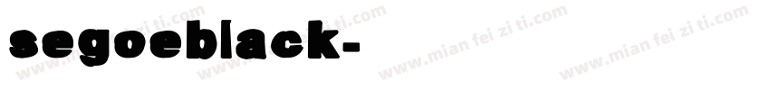 segoeblack字体转换