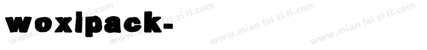 woxipack字体转换