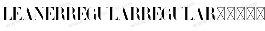 leanerregularregular字体转换