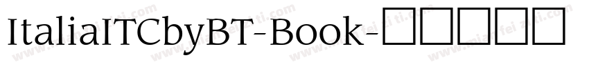 ItaliaITCbyBT-Book字体转换