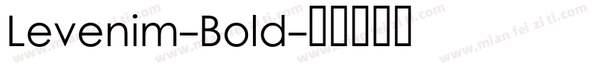 Levenim-Bold字体转换