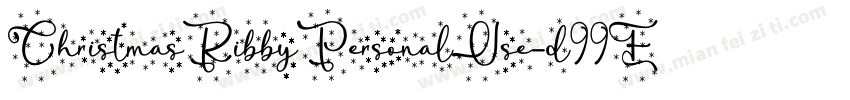 ChristmasRibbyPersonalUse-d99EK字体转换