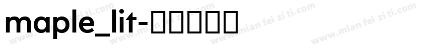 maple_lit字体转换