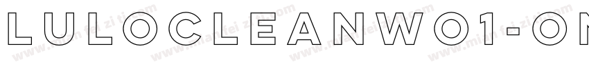 LuloCleanWO1-OneBold字体转换