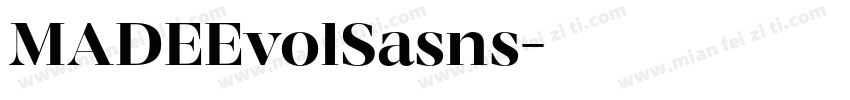 MADEEvolSasns字体转换
