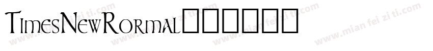 TimesNewRormal字体转换