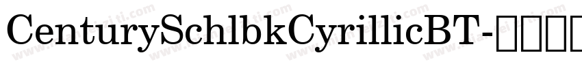 CenturySchlbkCyrillicBT字体转换