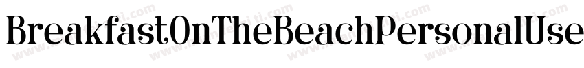 BreakfastOnTheBeachPersonalUse字体转换
