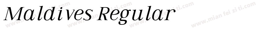 Maldives-Regular字体转换