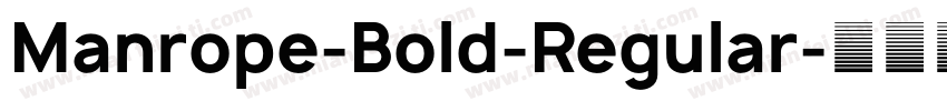 Manrope-Bold-Regular字体转换