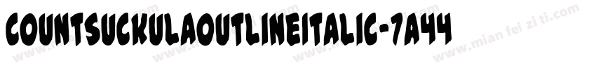 CountSuckulaOutlineItalic-7a44字体转换