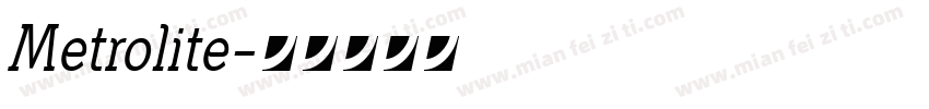 Metrolite字体转换