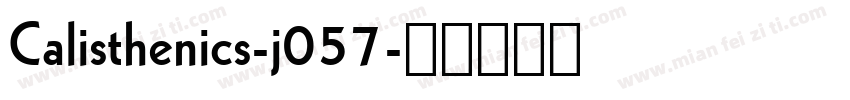 Calisthenics-j057字体转换