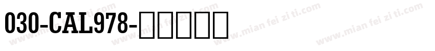 030-CAL978字体转换