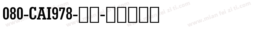 080-CAI978-普通字体转换