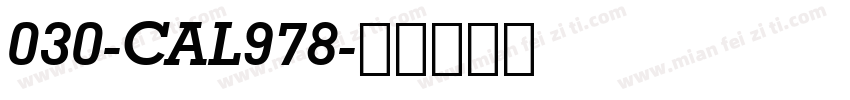 030-CAL978字体转换