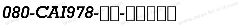 080-CAI978-普通字体转换