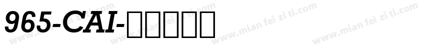 965-CAI字体转换