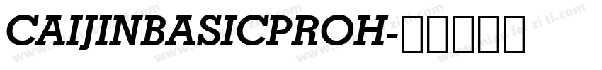 CAIJINBASICPROH字体转换