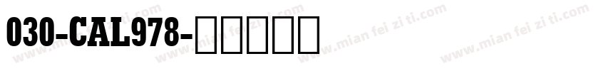 030-CAL978字体转换
