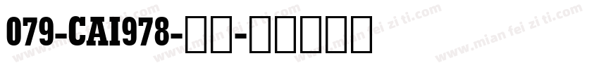 079-CAI978-普通字体转换