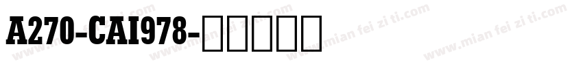 A270-CAI978字体转换