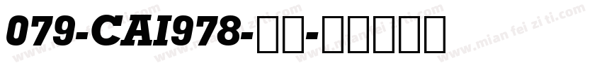079-CAI978-普通字体转换