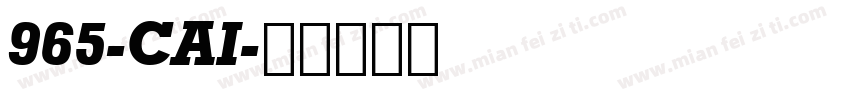 965-CAI字体转换