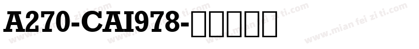 A270-CAI978字体转换