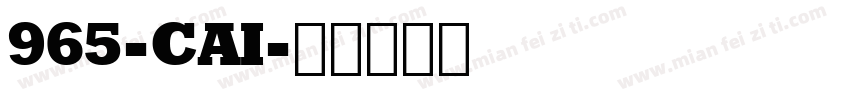 965-CAI字体转换