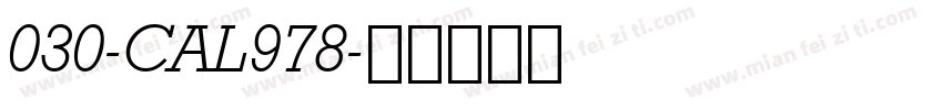 030-CAL978字体转换