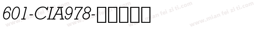 601-CIA978字体转换