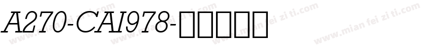 A270-CAI978字体转换