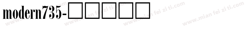 modern735字体转换
