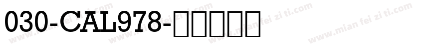 030-CAL978字体转换