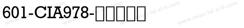 601-CIA978字体转换