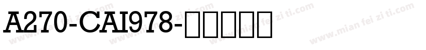 A270-CAI978字体转换