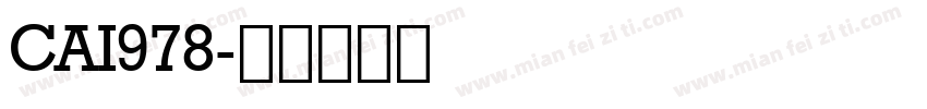 CAI978字体转换