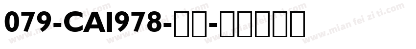 079-CAI978-普通字体转换