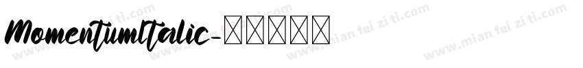 MomentumItalic字体转换