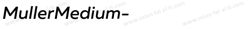MullerMedium字体转换