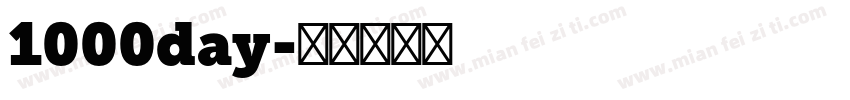 1000day字体转换