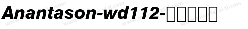 Anantason-wd112字体转换