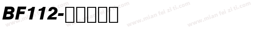 BF112字体转换