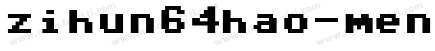 zihun64hao-mengqurnantangti字体转换