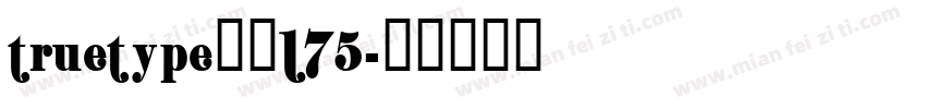 truetype字体175字体转换