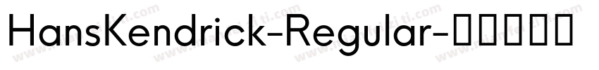 HansKendrick-Regular字体转换