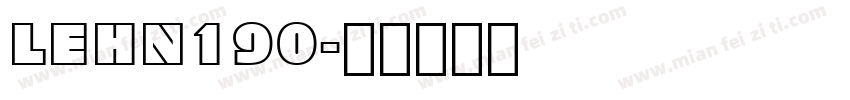 LEHN190字体转换