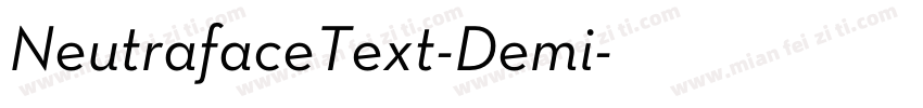 NeutrafaceText-Demi字体转换